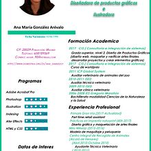 Curriculum vitae Ein Projekt aus dem Bereich Concept Art von Ana Maria González Arévalo - 24.01.2021