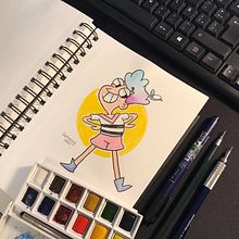 Mi Proyecto del curso: Introducción a la creación de personajes estilo cartoon. Drawing, Pencil Drawing & Ink Illustration project by Esmeralda Quiroz - 01.25.2021
