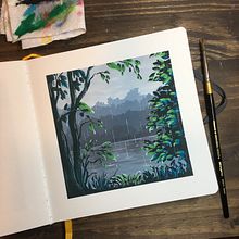 Gouache Landscapes. Un proyecto de Pintura gouache de Ruth Wilshaw - 25.01.2021