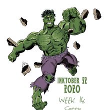 Inktober 52 2020 - Week 14: Green. Comic, Pencil Drawing, Traditional illustration, and Digital Illustration project by Alejandro Fuentes Alonso - 04.10.2020