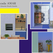 Meu projeto do curso: Iniciação ao design de interiores - Sacada AMAR. Un projet de Architecture d'intérieur de Maria Eduarda Zanella - 25.01.2021