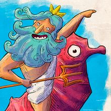 Poseidon. Projekt z dziedziny Malarstwo c i frowe użytkownika Jose Luis - 25.01.2021