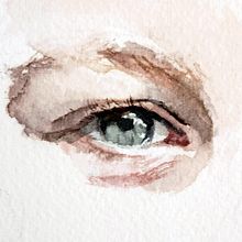 Art Anatomy: The Eye. Artistic Drawing, Creativit, Fine Arts, Traditional illustration, Naturalistic Illustration, Painting, Sketching, and Watercolor Painting project by Michele Bajona - 01.25.2021