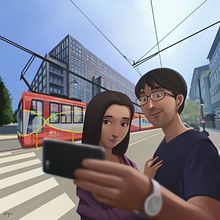 Selfie | Cartoon Portrait | Digital Art Commission. Un progetto di Arte concettuale, Creatività, Disegno digitale, Illustrazione digitale, Pittura digitale, Illustrazione editoriale, Illustrazione tradizionale, Disegno di ritratti, Stor e telling di "Muhammad at-Tayieb" al-Hyari - 25.01.2021