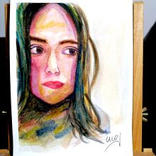 Gabriela . Een project van Aquarelschilderen,  Acr, lschilderij y  Olieverfschilderij van William Cisneros Guerra - 26.01.2021