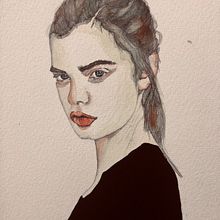 My project in Watercolor Portrait from a Photo course. Watercolor Painting project by heidifruhauf - 01.27.2021