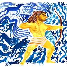 Los trabajos de Heracles. Een project van  Tekening, Traditionele illustratie,  Illustratie met inkt, Kinderillustratie y Aquarelschilderen van Victor Serrano Orozco - 27.01.2021