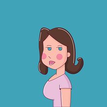 Girl in pink. Een project van Vectorillustratie van Jose Roberto Escamilla - 28.01.2021