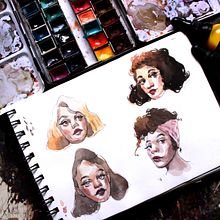 Sketchbook Ein Projekt aus dem Bereich Illustration mit Tinte und Aquarellmalerei von Caroline Passos - 28.01.2021