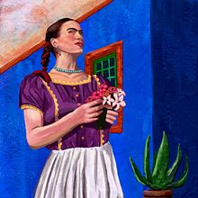 Mi Proyecto del curso: Retrato frida khalo. Projekt z dziedziny Malarstwo c i frowe użytkownika Fernanda Jara - 29.01.2021