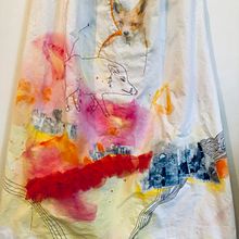 My project in Textile Printing Techniques for Beginners course. Projekt z dziedziny Trad, c, jna ilustracja, Ilustracja naturalist, czna i Farbowanie tkanin użytkownika karyfisher - 29.01.2021