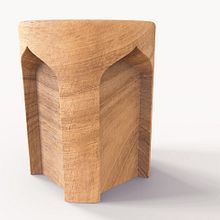 Arch Stool. Un proyecto de Diseño, Diseño 3D, Diseño, creación de muebles					, Diseño de producto y Diseño industrial de Mauricio Ercoli - 29.01.2021