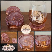 My Project: Set of 4 Coasters and Keyrings. Fine Arts project by Priscila Mortagua - 01.29.2021