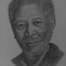 Dibujo Realista. Morgan Freeman. Portrait Drawing, Realistic Drawing, Drawing, Pencil Drawing, and Artistic Drawing project by Carlos Saldaña Arjomil - 01.29.2021