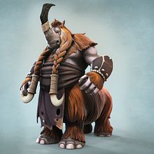 Rhino, Character based on a concept by Moby Francke.. Un progetto di 3D, Modellazione 3D e Videogiochi di Miguel Miralles - 23.09.2020