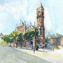 My project in Architectural Sketching with Watercolor and Ink course. Projekt z dziedziny Malowanie akwarelą użytkownika svetlana42 - 29.01.2021