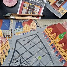 Mi Proyecto del curso: Sketchbook pictórico en gouache. Projekt z dziedziny  R i sunek architektoniczn użytkownika Stéphanie Weppelmann - 30.01.2021
