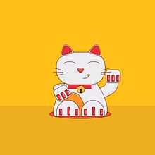 Lucky Cat. Een project van Vectorillustratie van Jose Roberto Escamilla - 31.01.2021