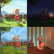 My project in Lighting Principles for Digital Painting course. Pintura digital projeto de Ira Florou - 31.01.2021