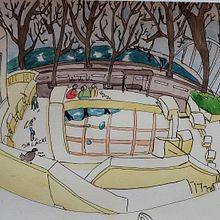 My project in Urban Sketching: Express Your World in a New Perspective course. Artistic Drawing, and Watercolor Painting project by chloe.ducroizet - 02.07.2021