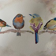 My project in Artistic Watercolor Techniques for Illustrating Birds course Ein Projekt aus dem Bereich Aquarellmalerei von hamer492 - 31.01.2021