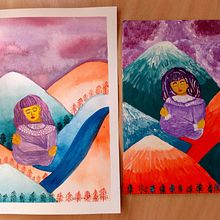 Acuarela y gouache / Extrañeza de Montaña . Watercolor Painting, Acr, and lic Painting project by Carolina Patiño Cuéllar - 01.31.2021