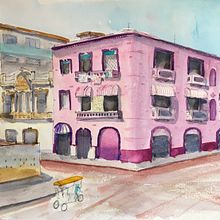 Final project: Streets of Cuba. Watercolor Painting project by joelcharriere - 01.31.2021