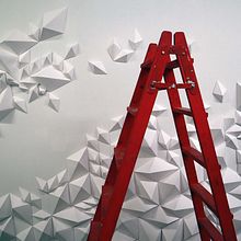 Paper Diamonds Wall - El Corte Inglés. Art Direction, Set Design, and Paper Craft project by Marta Herrero Arias - 10.01.2019
