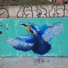 Wallspot cierre muro artista invitada. Street Art, and Fine Arts project by Marta Herrero Arias - 01.16.2021