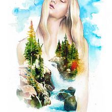 "Inside of me" Ein Projekt aus dem Bereich Zeichnung, Bleistiftzeichnung, Traditionelle Illustration und Aquarellmalerei von Mentiradeloro Esther Cuesta - 02.02.2021