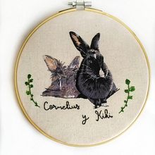 Mi Proyecto Needle painting: Cornelius y Kiki. Embroider project by daniela.alzamora.r - 02.03.2021