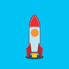 Cartoon rocket. Een project van Vectorillustratie van Jose Roberto Escamilla - 03.02.2021