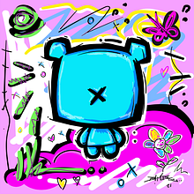 B4mbleBear . Ilustrație digitală de Jimmy Bamble - 02.03.2021