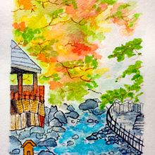 My project in Watercolor Illustration with Japanese Influence course. Watercolor Painting project by Valerie Valero - 02.02.2021