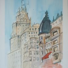 Mi Proyecto del curso: Dibujo arquitectónico con acuarela y tinta. Architectural Illustration project by Ruben Resino - 02.03.2021