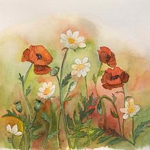 My project in Negative Watercolor Painting for Botanical Illustration course. Watercolor Painting project by Susan Singer - 02.03.2021