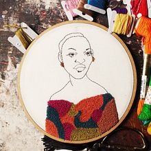 Retrato bordado Ein Projekt aus dem Bereich Stickerei von Caroline Passos - 06.02.2021
