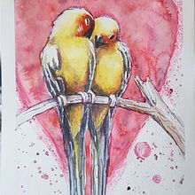 Lovebirds . Pictura de Milada Theron - 02.04.2021