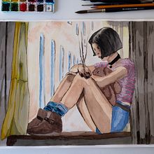 Matilda. Un progetto di Illustrazione tradizionale, Illustrazione con inchiostro e Pittura ad acquerello di Iban Sarabia Casellas - 04.02.2021