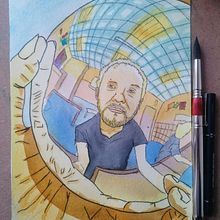 retrato. Un progetto di Disegno di ritratti, Illustrazione con inchiostro e Pittura ad acquerello di Iban Sarabia Casellas - 04.02.2021