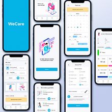 WeCare - La mejor atención médica en la palma de tu mano . % Alvaro Santamaría Muñoz tarafından hazırlanan U, gulama Tasarımı, Ve UX / UI projesi - 02.04.2021