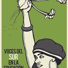 Cartel Voces del Sur en la Educación Popular Ein Projekt aus dem Bereich Plakatdesign und Digitale Illustration von Cecilia Capri - 04.02.2021