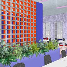  Applying Creativity - Red Blue Office. Un proyecto de Arquitectura y Arquitectura interior de Monika - 05.02.2021