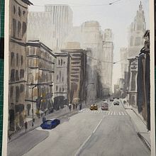 Mi Proyecto del curso: Paisajes urbanos en acuarela. Watercolor Painting project by maria_f_1 - 02.04.2021