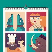 VIKINGS CALENDAR 2019. Character Design, Children's Illustration, Digital Illustration, Editorial Illustration, and Vector Illustration project by Dasha Lebesheva - 02.04.2021