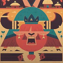 YAK TAPESTRY. Character Design, Children's Illustration, Editorial Illustration, Traditional illustration, Poster Design, and Vector Illustration project by Dasha Lebesheva - 02.04.2021