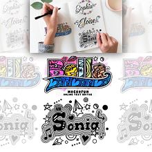 Dibujos de Nombres. Calligraph, Creating with Kids, Digital Drawing, Digital Design, Graphic Design, T, pograph, Design, Children's Illustration, Lettering, T, and pograph project by emilio_juan - 02.04.2021