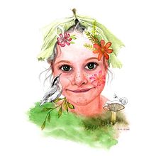 Můj projekt v kurzu Ilustrovaný portrét v akvarelu.  project by ivanka-d - 02.05.2021