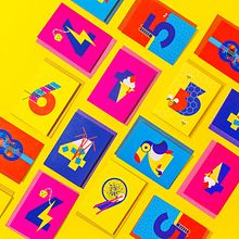 Typographic illustrations - numbers . Un progetto di Illustrazione infantile, Illustrazione digitale, Lettering digitale, Illustrazione tradizionale, Lettering e Illustrazione vettoriale di Sarah Lewis - 05.02.2021