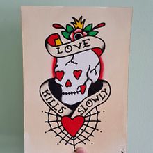American Traditional Valentines . Pintura Acrílica, e Desenho de tatuagens projeto de alex_ty - 05.02.2021